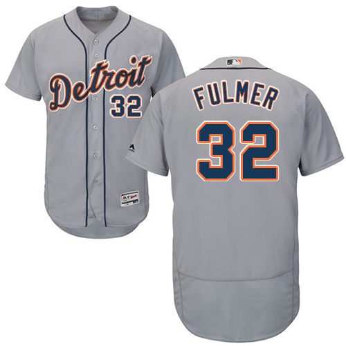 Tigers #32 Michael Fulmer Grey Flexbase Authentic Collection Stitched MLB Jersey